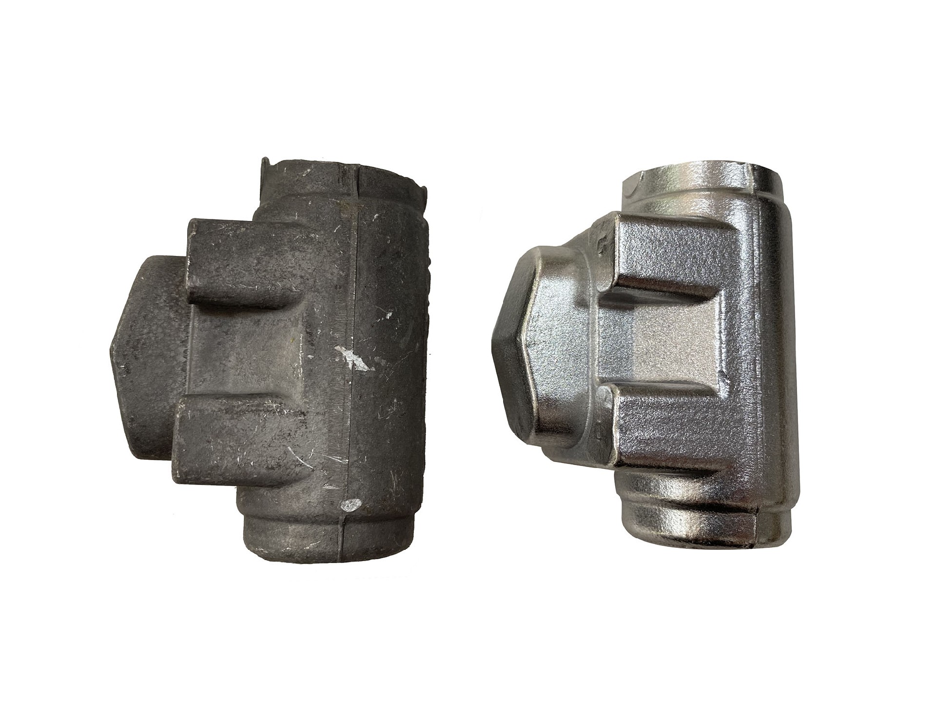 Removing oxide skin from shaped parts